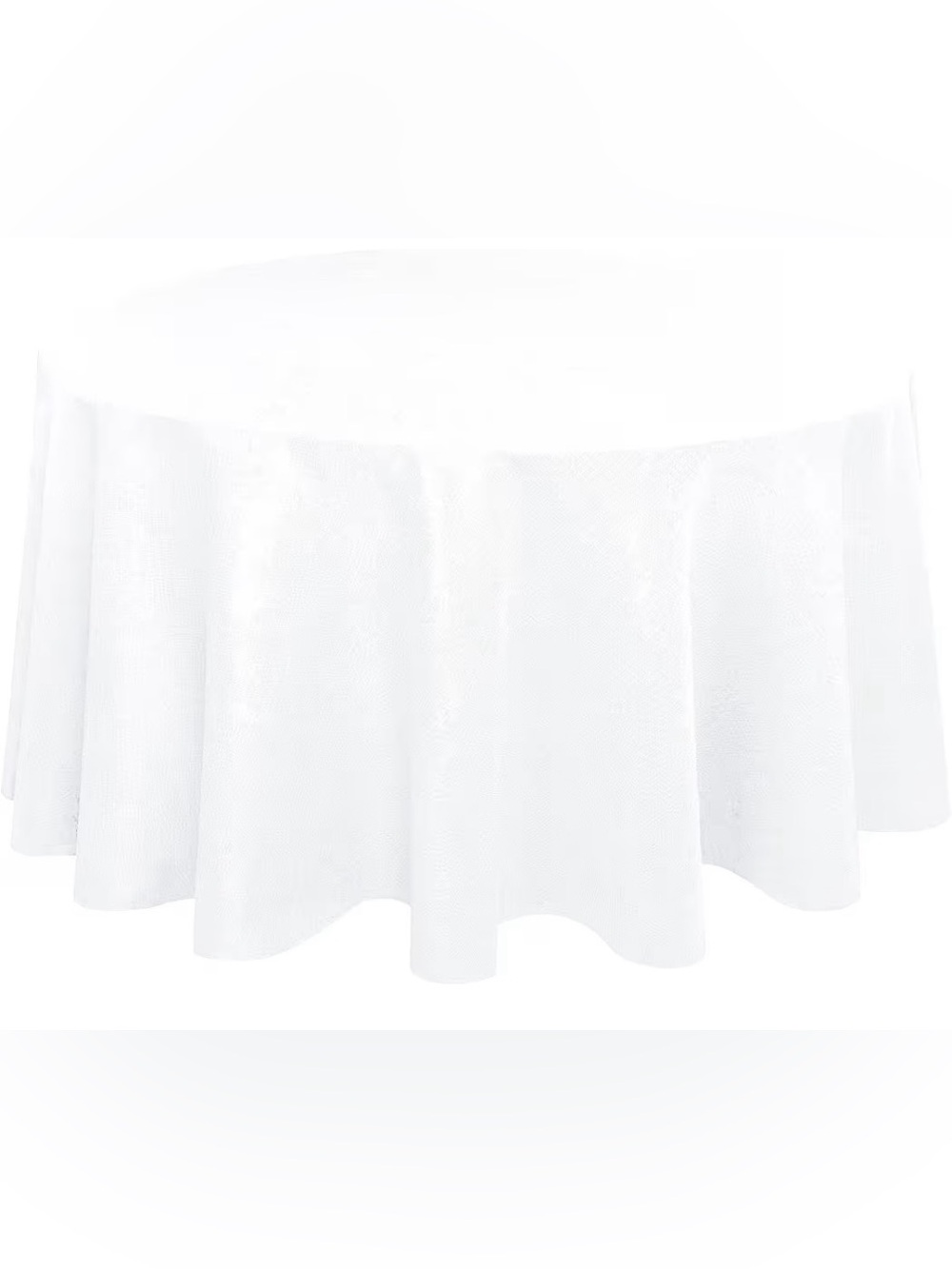 Never Used White Round Tablecloth - 120”